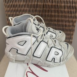 Nike Youth Air More Uptempo '96 Photon Dust White Black Shoes Size 5