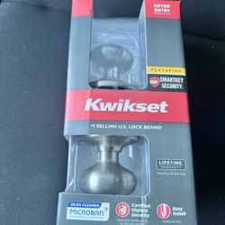 Kwikset Signature Series SmartKey Entry Knob Satin Nickel