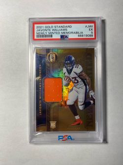 2021 PANINI GOLD STANDARD NEWLY MINTED MEM JAVONTE WILLIAMS 053/299 PSA 5