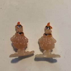 Vintage Captain Crunch Soggies Glow in Dark Figure Pair 1986 OOC Cereal Prize