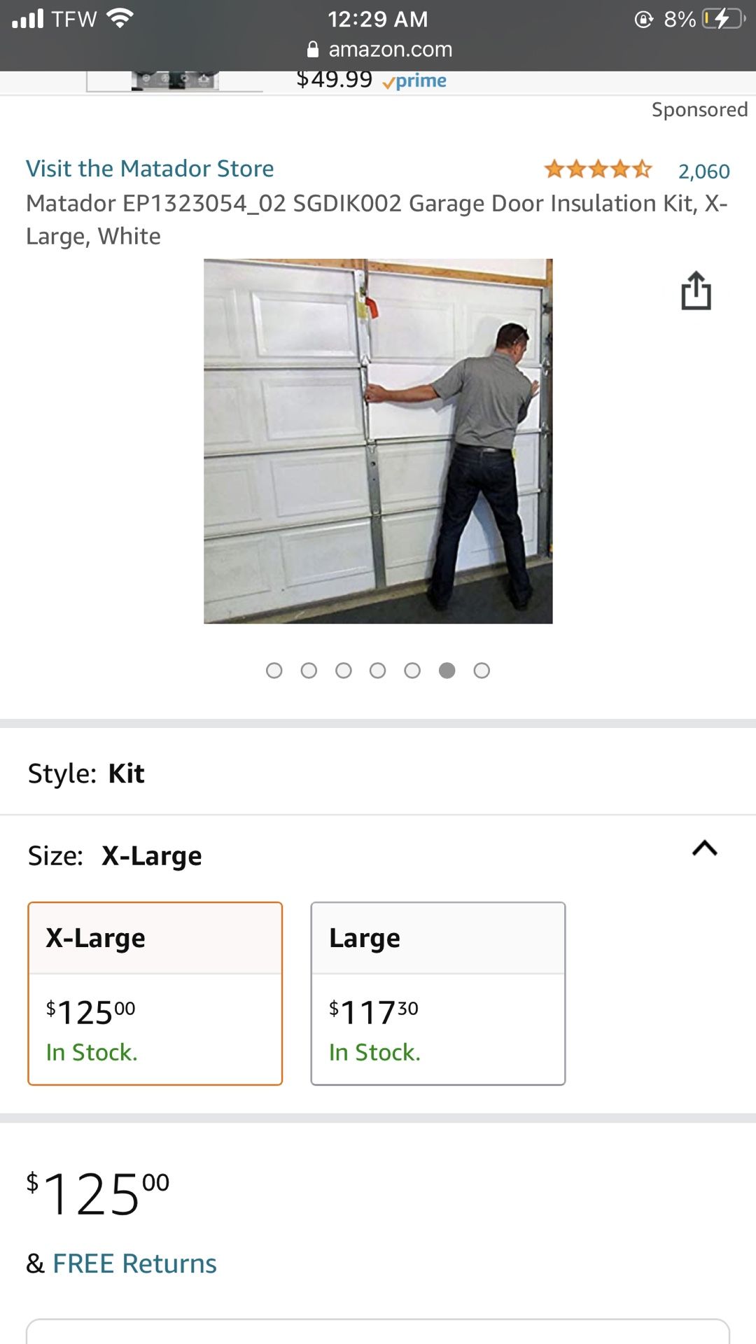 Garage Door Insulation Kit