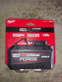 New Milwaukee FORGE 8.0 Battery M18