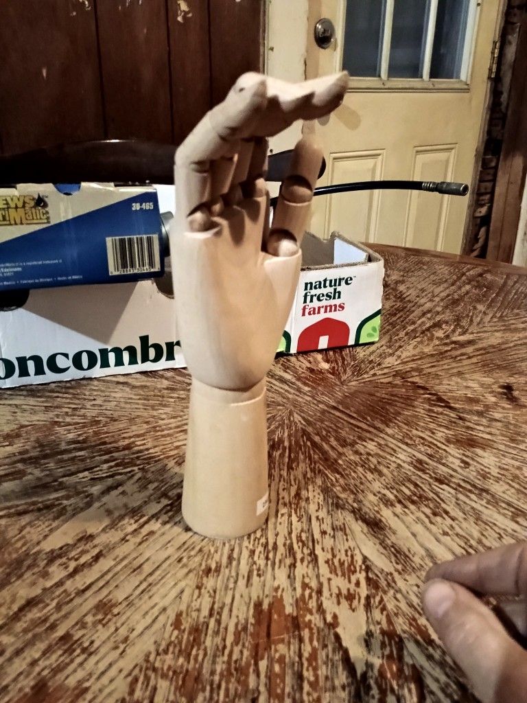 Wooden Articulated Right Hand Mannequin Jointed Artist Model Manikin 12"