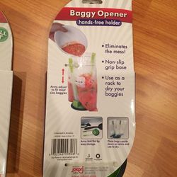 Jokari hands-free baggy rack clip food storage bag holder