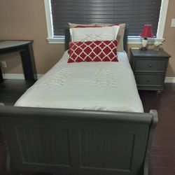 Twin Sleigh Bed, Dresser, Night Stand