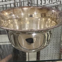 EDWARD LAN GIOVANNI SILVER  PLATE  BOWL SIGNED 7x3