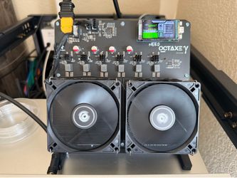 NerdOctaxe TITAN Bitcoin Miner– Up to 12 TH/s SHA-256 Solo Miner