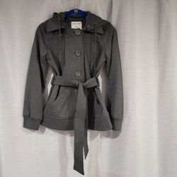 Love Tree Gray Hooded Jacket– Size Large