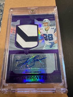 Luke Schoonmaker Rookie Patch Auto Football Card