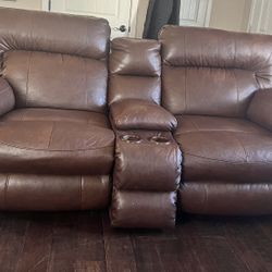 Manual Leather Recliner 