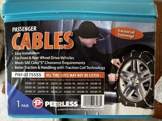 Snow Cables For Front And Rear Wheel Drive Vehicles