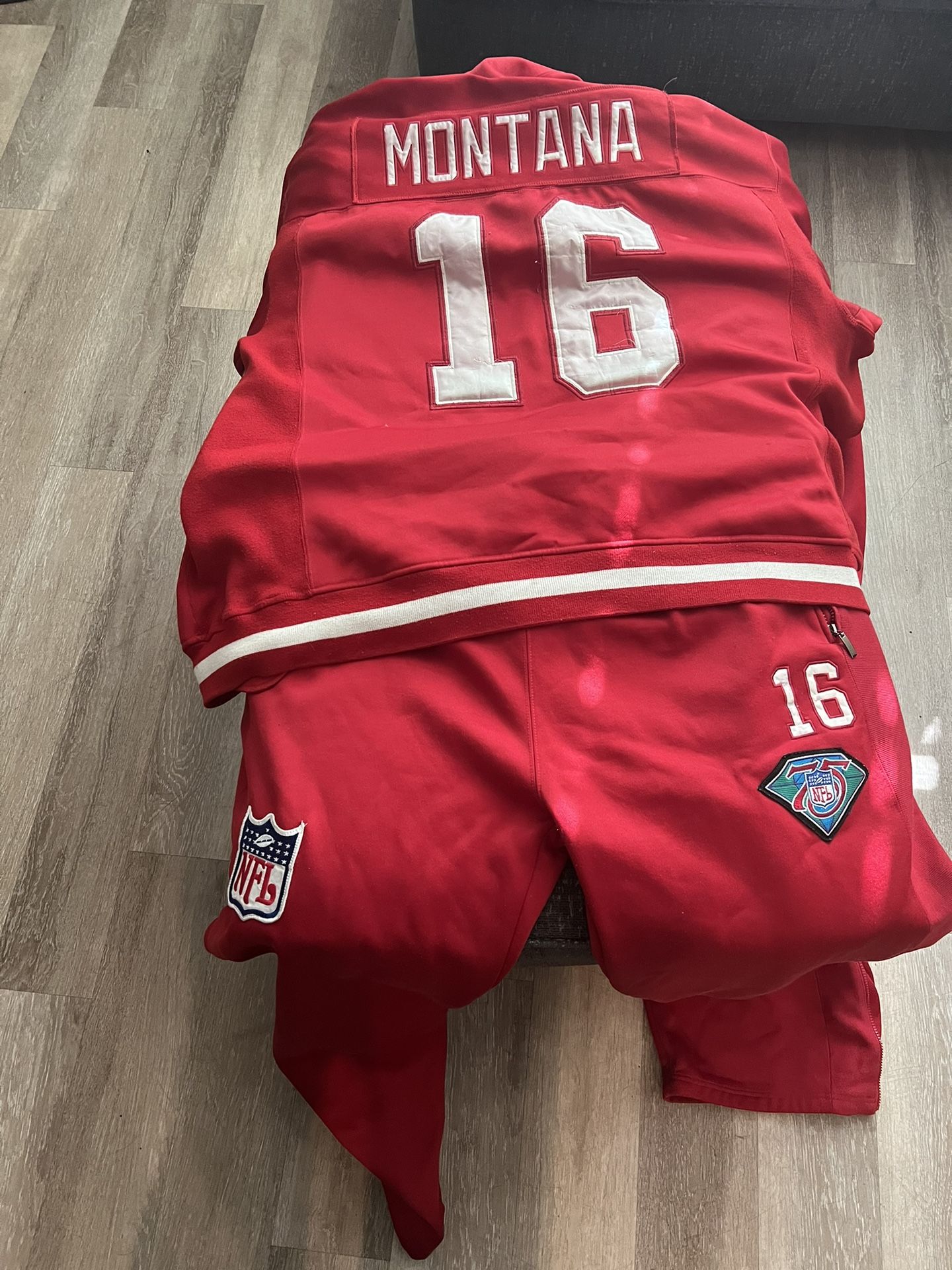 49ERS JOE MONTANA Hoodie And Sweatpants
