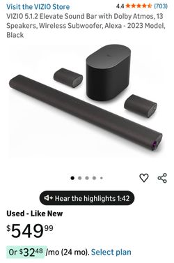 VIZIO 5.1.2 Elevate Sound Bar with Dolby Atmos