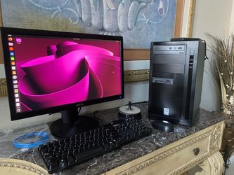 Linux Ubuntu Desktop PC Bundle w/ 21" LCD Monitor + WiFi