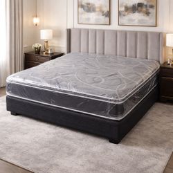 King Size Pillow Top Mattress – 14” Thick | ✨ Brand New from Factory | Excellent Comfort | Also in Twin, Full & Queen | 🚚 Same-Day Delivery