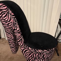 High Heel Shoe Chair Couch - Pink Leopard Strips Zebra 