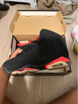 2019 Nike Air Jordan 6 Infrared Black Red Size 6Y