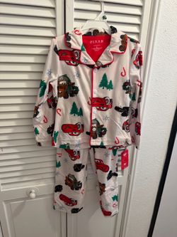 Pixar lighting mcqueen Cars Christmas Kids Pajama Set