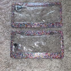 Bling Bling License Plate Frames -2 Pack