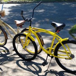 26" His and 26" Hers Beach Cruisers 