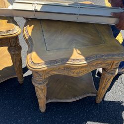 Two Tables Solid Wood Some Wear And Tear 