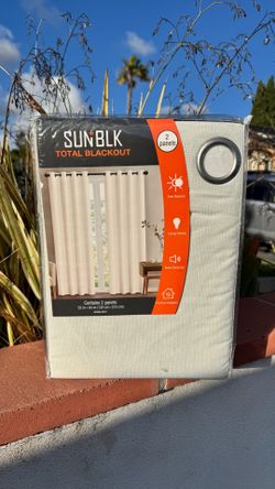 OEKO TEX Total Blackout Curtains Studio Home Farmhouse Office Business Window Drapes Photography Privacy Video White