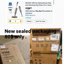 Scrubbing Steam Mop with Rotating Mop Pads, 10 in 1 Steam Mop, Lightweight Spin Mop & 3 Steam Modes for Hard Floor Laminate Marble Floors  New sealed 