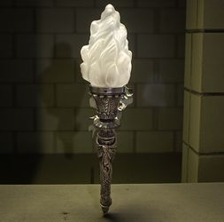 Neoclassical French Italian Empire Frosted Metal Torch Sconces Lighting 4 Avail