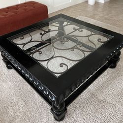 Wood And Glass Coffee Table