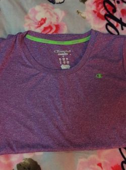 Purple & Lime Green Workout Shirt