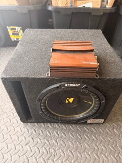 Kicker Comp 10” Subwoofer + Jensen 600W Amp + Ported Box – TESTED obooo