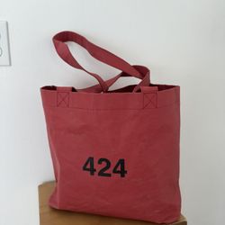 424 Red Medium Tote Bag – 12” X 16.5” - Streetwear Utility Bag 