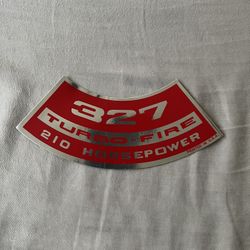 1967 Camaro 327/210HP Air Cleaner Decal.