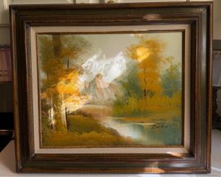 Vintage Framed & Signed Autumn Landscape Oil Painting