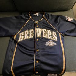 Vintage True Fans MLB Brewers Jersey Size M