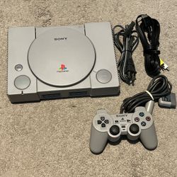 Sony PlayStation PS1 SCPH-5501 Console System w/ 1 Controller Cords Tested
