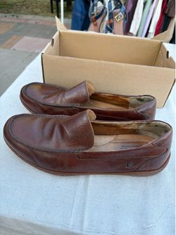 Classic Børn genuine leather loafers in rich brown leather.