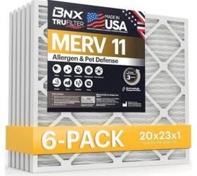 New 6 Pack 20x23x1 Air Filter Merv 11