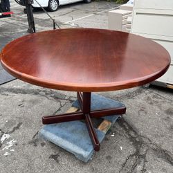 Round Wood Solid Table