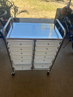 XPOPR 12 Drawers Rolling Storage Cart Multipurpose Movable Organizer Cart Storage Bin Trolley