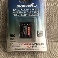 Digipower Rechargeable Battery for Olympus Li-40B/Li42B and Fuji NP-45
