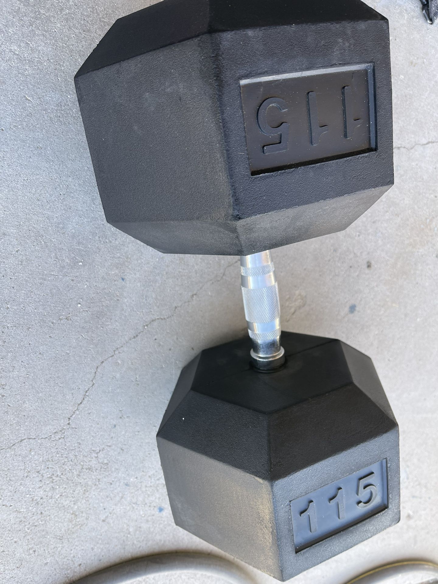 Single CAP Barbell, 115lb Coated Hex Dumbbell