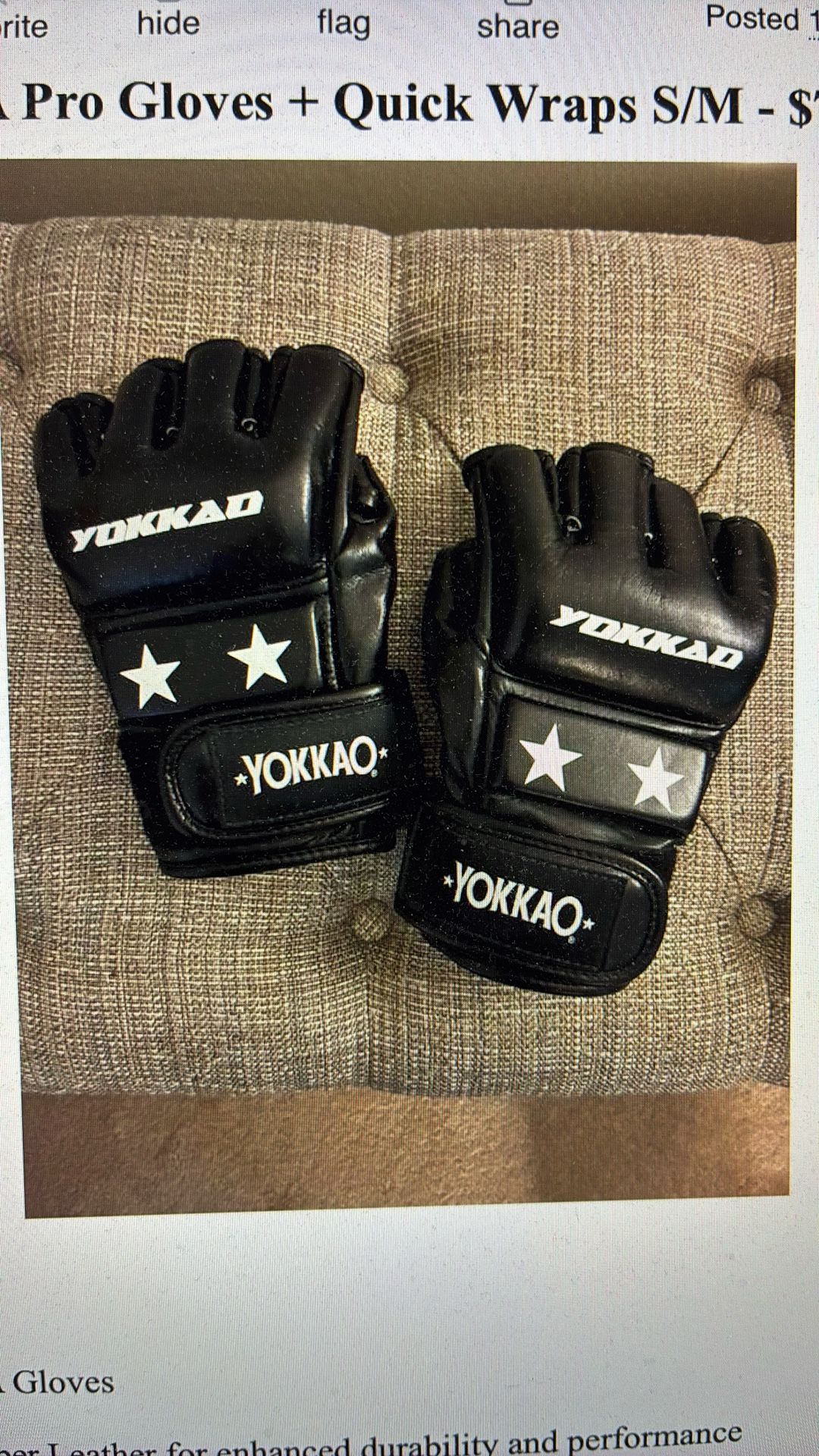 Yokkao Ground MMA Pro Gloves + Quick Wraps S/M