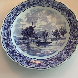Blue Plate Large Made In Holland 