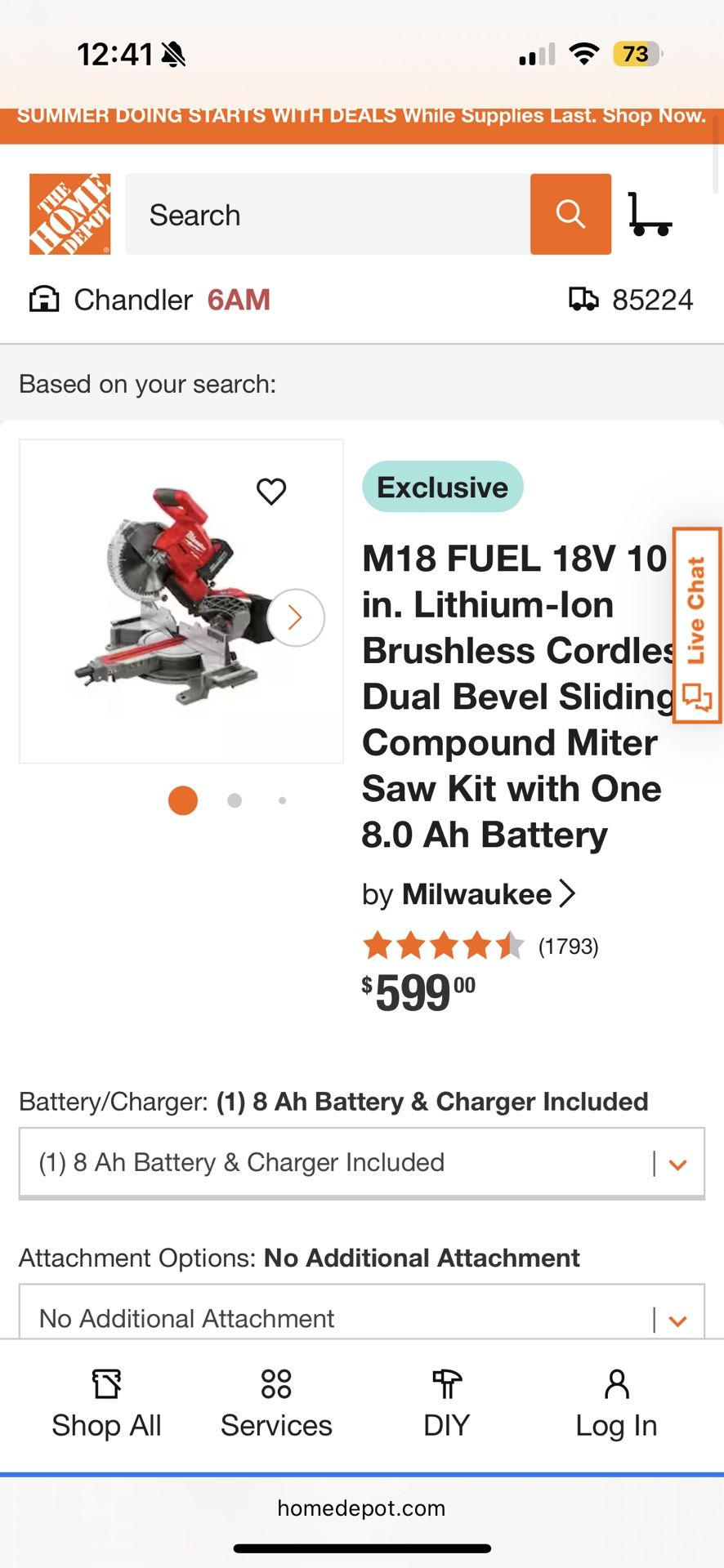 Milwaukee 10” Dual Bevel Miter Saw
