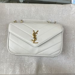 LOULOU SMALL IN MATELASSÉ LAMBSKIN WHITE