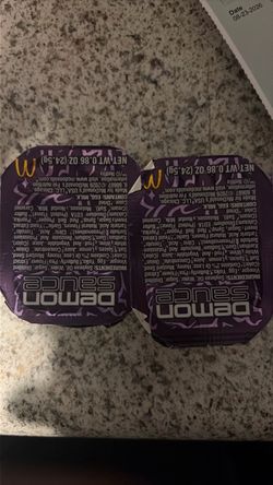 K-POP DEMON HUNTERS McDonald's Demon Sauce Packets x2