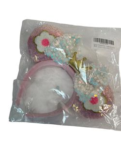 Mouse Ear Headband Girls Pink Sequin