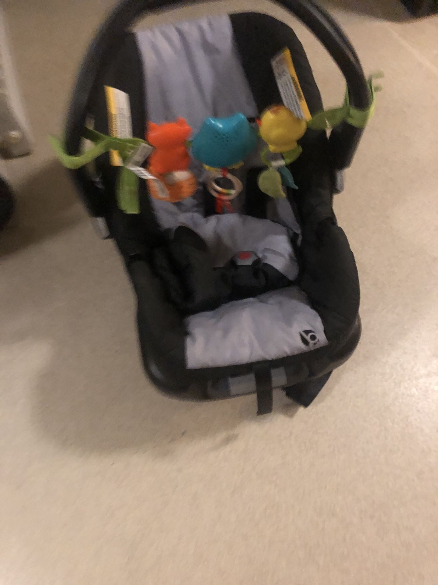 Double stroller with car seat