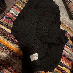 Black Queen sized bed skirt 60x80